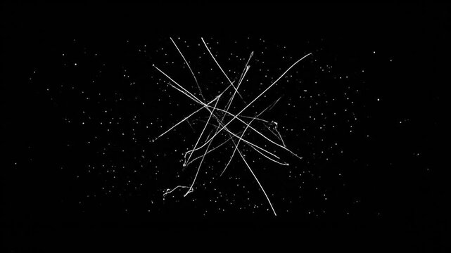 A constellation of stars forming a geometric pattern in the night sky viewed from a distant planet