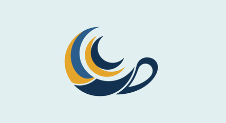 Logo with crescent shapes design. © Fauzi