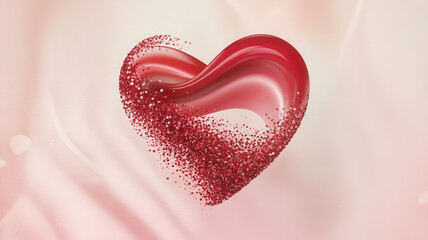 Valentine&rsquo;s Day modern romantic background with dissolving glitter heart