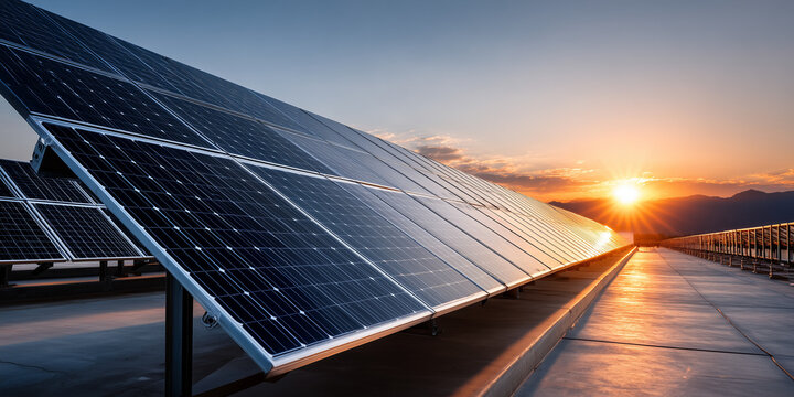 Harnessing energy transition solar investment trends rooftop solar farms sustainable future sunset viewpoint