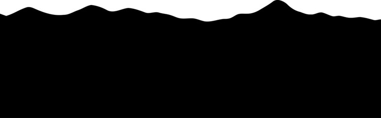 Obraz premium Mountain horizon silhouette with rolling hills vector