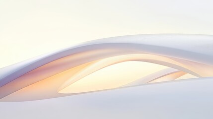 A futuristic bridge with sweeping aerodynamic curves.