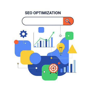 Seo optimization digital marketing concept.