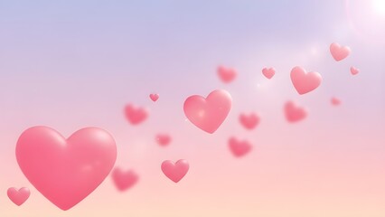 Romantic Pink Heart Bokeh - Aesthetic Pastel Love Background for 2026