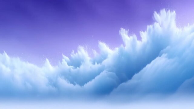 Cloudscape Serenity: A panoramic vista of the sky, featuring fluffy, layered clouds against a backdrop of gradient shades, the scene creates a sense of peace and serenity.