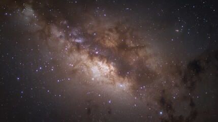 Obraz premium Vast expanse of space, with the Milky Way galaxy prominent