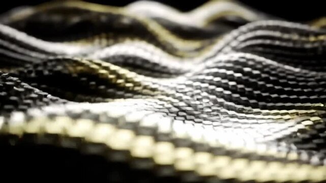 Abstract llic wave pattern with gold accents, creating a dynamic and luxurious background.