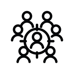 Obraz premium target market outline icon vector design good for web or mobile app