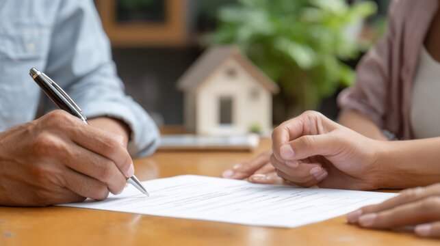 Mobile notary signing papers with a client inside a cozy home offering convenient and reliable document authorization on the go.