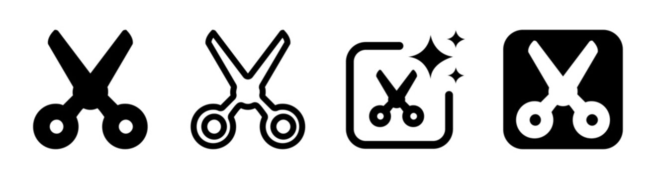 Scissor icon symbolizing creativity transformation and design applications