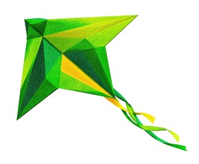 Kite flying in a clear sky during a bright afternoon at a local park