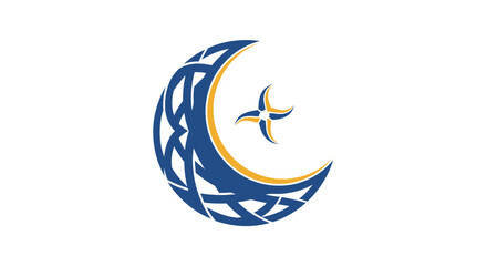 Islamic crescent moon symbol art. © Avra