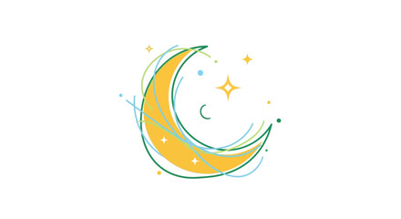 Crescent Moon with Smiling Face.