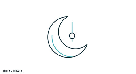 Crescent Moon Graphic Design Element Icon.
