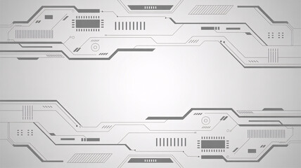 A futuristic circuit board design with a sleek and modern aesthetic