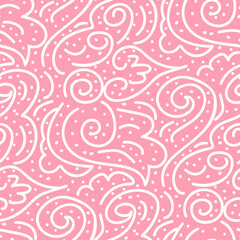 Seamless pattern with a simple abstract drawing. Vector illustration.