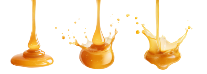 Dripping honey action kitchen food photography transparent background