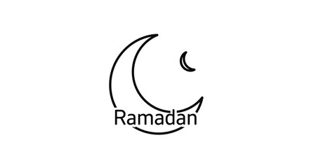 Ramadan Crescent Moon Islamic Symbol Illustration. © sakura