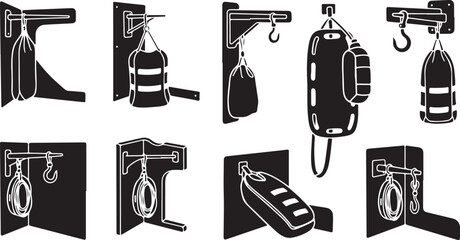 Various boxing equipment and accessories for training and exercise