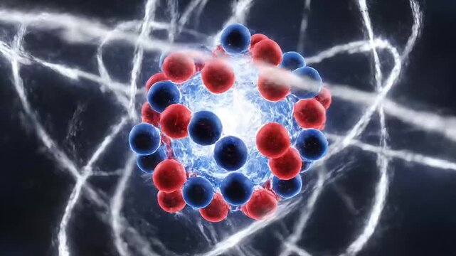 3d rendered illustration of a atom