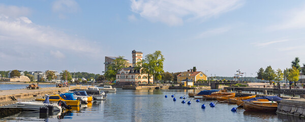 Cityscape of Vastervik with harbor view at the east coast of Sweden © Hilda Weges