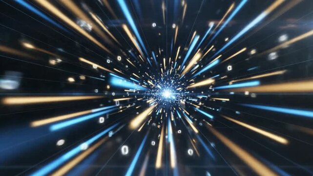 Business momentum represented by accelerating abstract elements
