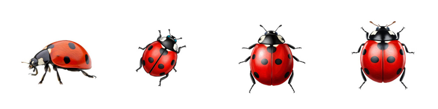 collection of the Coccinellidae high quality png file isolated on white background stock image[PNG]../