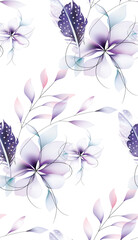 Obraz premium Watercolor flowers template invitation illustrations vector