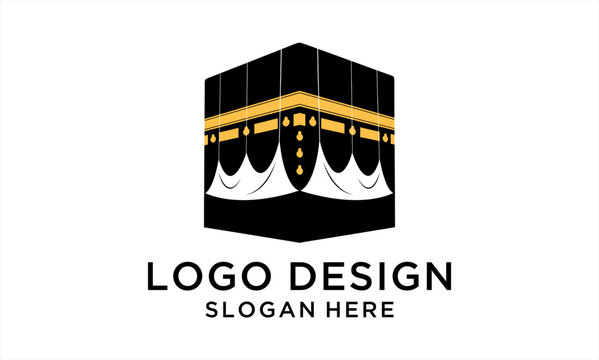 Kaaba Logo Design for Islamic Pilgrimage and Religious Identity.