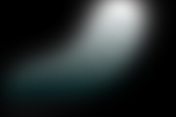 Obraz premium Abstract Grainy Dark Background With Soft Teal Light Blur