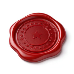 Red Wax Seal Stamp Mark
