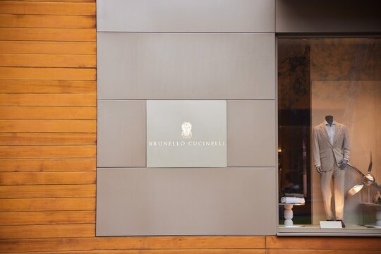 Moscow, Russia. - June 22, 2025: Barvikha luxury village shopping complex. Brunello cucinelli brand store