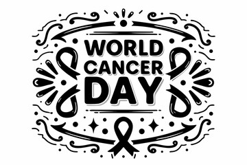 World Cancer Day Vector Illustration, Oncology Awareness and Medical Support Graphic