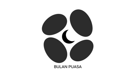 Ramadan Logo with Crescent Moon Symbol. © arby