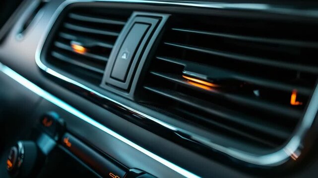 Car air conditioner vent blowing cool air