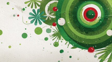 Obraz premium Festive Green and Red Abstract Background for Holiday Season Greetings