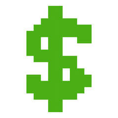 Green Dollar Currency Money Pixel