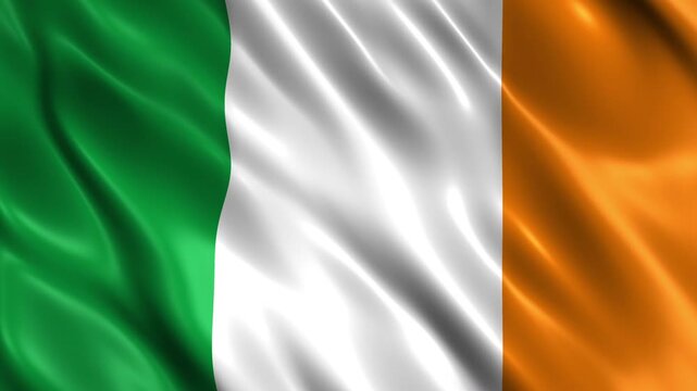 waving ireland national flag animation loop