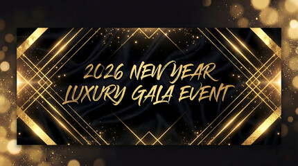 New year gala event banner design
