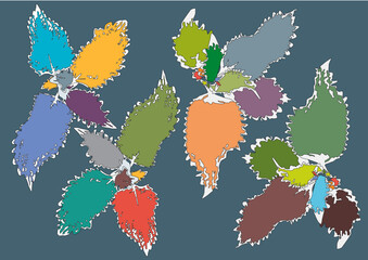 Leaves design creative and pattern background