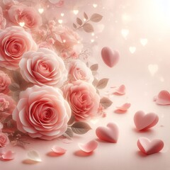 background Valentine's Day pink beauty rose flower