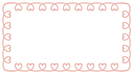 Heart-shaped border frame Vector