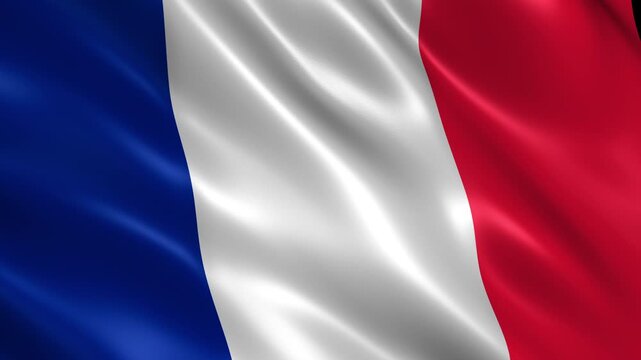 waving france national flag animation loop