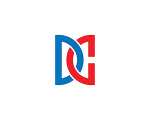 Fototapeta premium DC logo design. DC