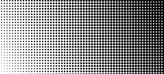 fun beautiful black and white shadow halftones retro pop art funky urban colorful comic book. Dotted halftone gradient texture. Vanishing polka dot background. Repeating dots gradation pattern backgro
