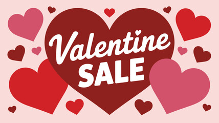 Valentine sale promotional banner Vector
