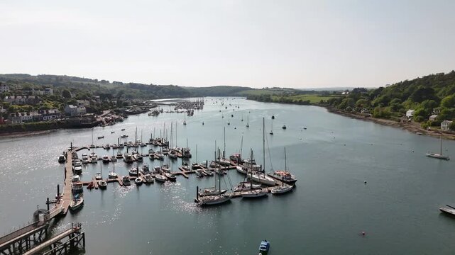 Boats basking in the sun at Kinsale harbour in Ireland