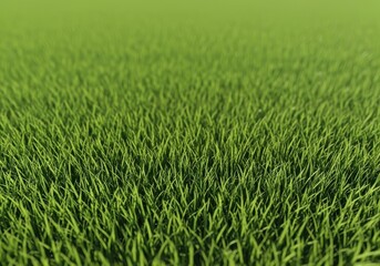 Fototapeta premium Detailed close-up of healthy, dense, and finely manicured short green lawn blades forming a perfect carpet texture under bright natural light conditions, dense, lawn, green