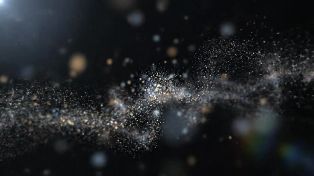 Cosmic Dance of Stars: A breathtaking display of celestial beauty, showcasing a swirling galaxy of countless stars. This image captures the awe-inspiring grandeur of the universe. 