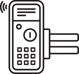 Modern smart door lock system with keypad and wireless connectivity for secure access